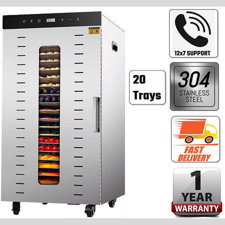 20 trays fruit vegetable food dehydrator machine