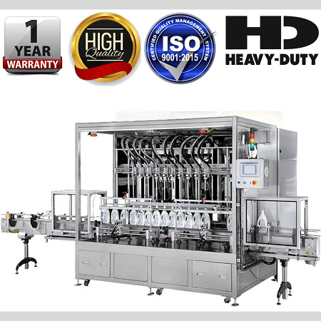 fully automatic bottle jar can liquid mineral water juice oil Sauce Ketchup bottling filling capping labeling machine for sale 