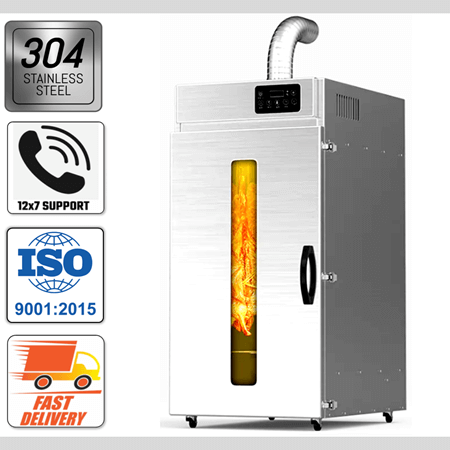 hook rotary Commercial Electric Sausage fish meat chicken smoking smoker and dehydrator dryer machine for sale low cost price in india
