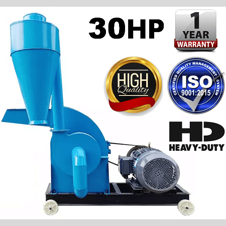 Industrial 30 hp paddy corn cob rice stalk straw crusher cutter grinder hammer mill machine for mushroom cultivation farming for sale low cost price in india